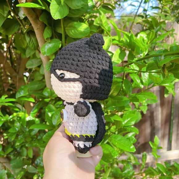 Batman Crochet Doll | Handmade Amigurumi Superhero Plush | Cute Batman Toy - Picture 7 of 11